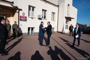 Spotkanie Ministrów Spraw Wewnętrznych Polski i Litwy na granicy 