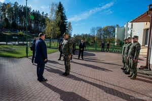 Spotkanie Ministrów Spraw Wewnętrznych Polski i Litwy na granicy 