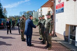 Spotkanie Ministrów Spraw Wewnętrznych Polski i Litwy na granicy 