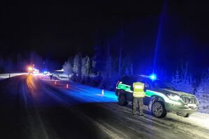 Zdarzenie drogowe na drodze do Bobrownik 