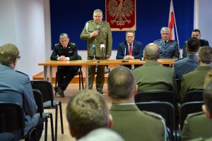 Uroczystość wręczenia nagród funkcjonariuszom z Placówki SG w Rutce-Tartak 