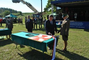 Uroczystość nadania proporca Placówce SG w Rutce-Tartak 