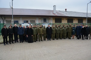 Uroczystość przekazania nowych samochodów w Augustowie 
