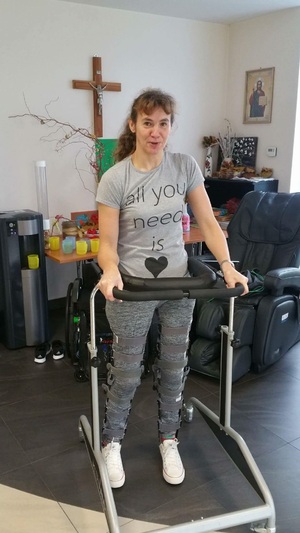 Agnieszka Gajowniczek w trakcie rehabilitacji 