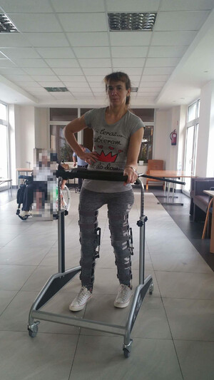 Agnieszka Gajowniczek w trakcie rehabilitacji 