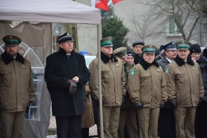 Uroczystość przekazania nowego samochodu Placówce SG w Kuźnicy 