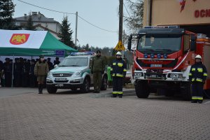 Uroczystość przekazania nowego samochodu Placówce SG w Kuźnicy 
