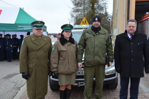 Uroczystość przekazania nowego samochodu Placówce SG w Kuźnicy 
