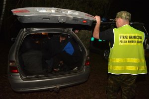 Dziesięciu nielegalnych migrantów przewożonych w pięcioosobowym aucie 