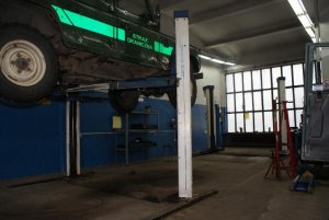 Stacja obsługi pojazdów przed przebudową 