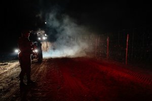 Premier Mateusz Morawiecki na granicy polsko-białoruskiej 