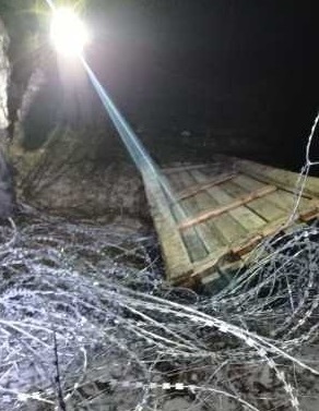 Siłowe przekroczenie granicy na terenie służbowej odpowiedzialności Placówki SG w Mielniku 