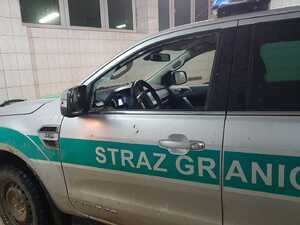 Uszkodzony pojazd służbowy