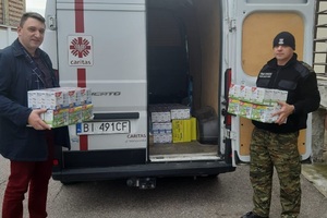 Otrzymane artykuły spożywcze z Caritas 