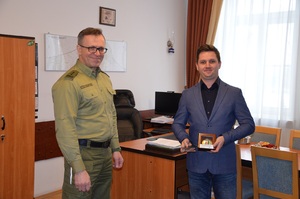 Wręczenie medalu za Zasługi dla Podlaskiego Oddziału Straży Granicznej 