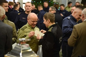 Spotkanie opłatkowe w Placówce SG w Kuźnicy 