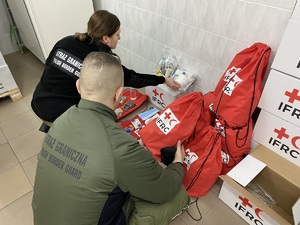 Otrzymane pakiety pomocowe z Polskiego Czerwonego Krzyża 