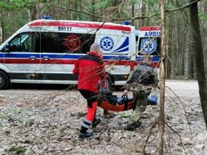Akcja ratunkowa w lesie 
