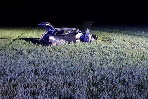 Zatrzymane auto po pościgu 