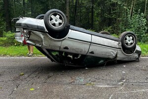 Przewrócone auto 