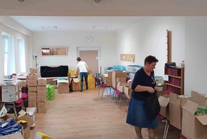 Przygotowywanie pakietów pomocowych przekazanych do POSG 