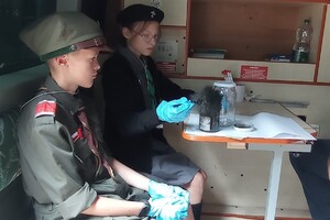 Uczestnicy gry terenowej 