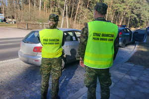 Patrol SG podczas zatrzymania kuriera .