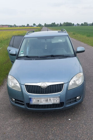 Auto zatrzymanego kuriera .