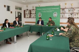 Wizyta niemieckiej delegacji w Podlaskim Oddziale SG 