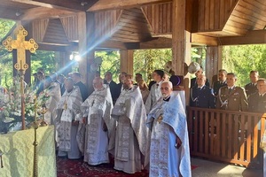 Komendant POSG podczas uroczystości na Św. Górze Grabarka 