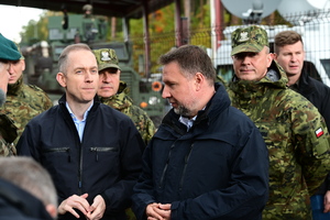 Ministrowie MSWiA i MON na polsko-białoruskiej granicy 