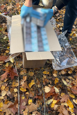 Próba przemytu papierosów dronem 