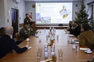 Wizyta szwedzkich dziennikarzy w Podlaskim Oddziale SG 