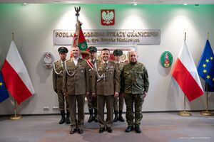 Uroczysty apel w Podlaskim Oddziale SG 