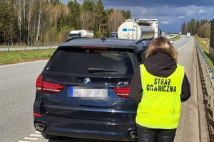 Przy granicy z Litwą odzyskano kradzione auto 