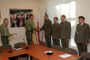 Wręczenie nagród trzem funkcjonariuszom z Placówki SG w Kuźnicy 